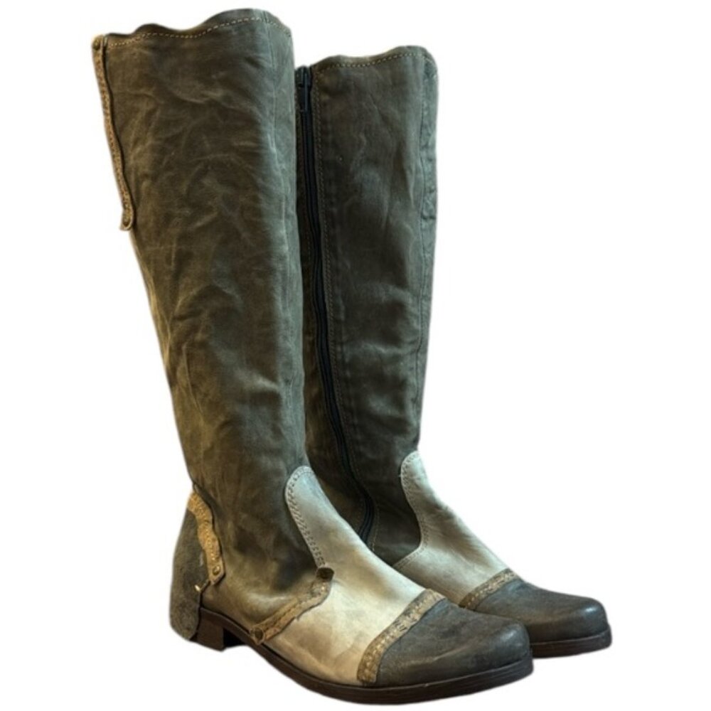 SP Shoes Unusual Shoes Made In Italy Multi Colour Neutral Leather Boot Size 36